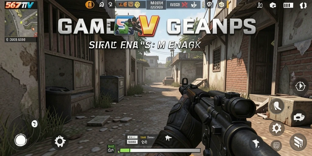 Screenshot gameplay 567TV dengan aksi tembakan yang mendebarkan.