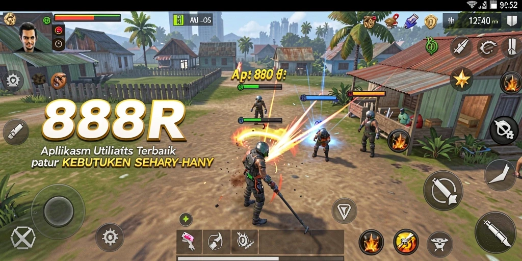 Screenshot utama 888R menunjukkan fitur pengelolaan aplikasi yang praktis.