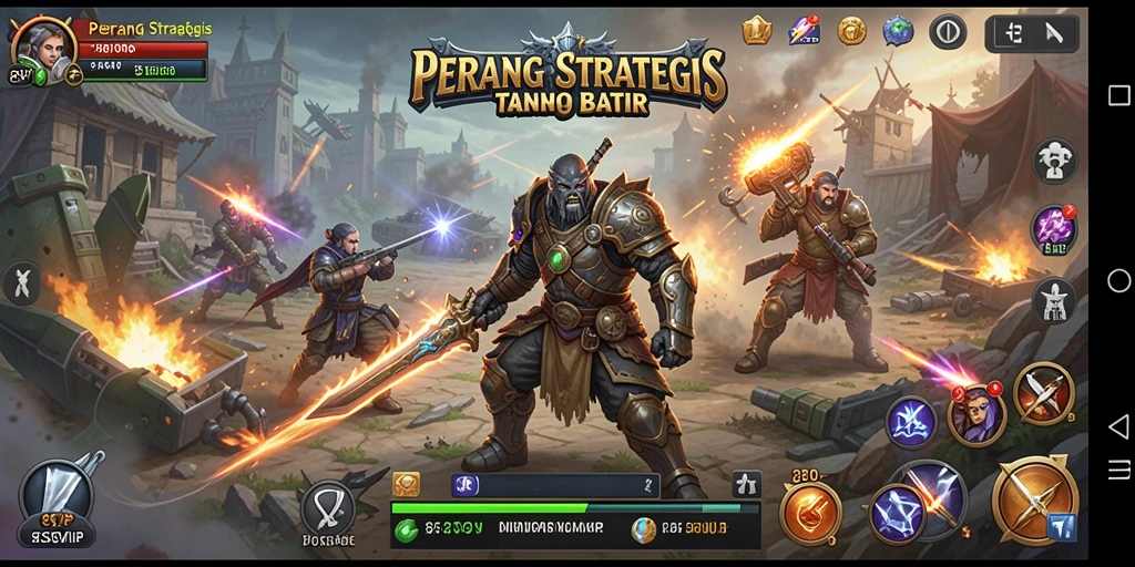 Tampilan gameplay menarik dalam pertarungan FPS yang seru.