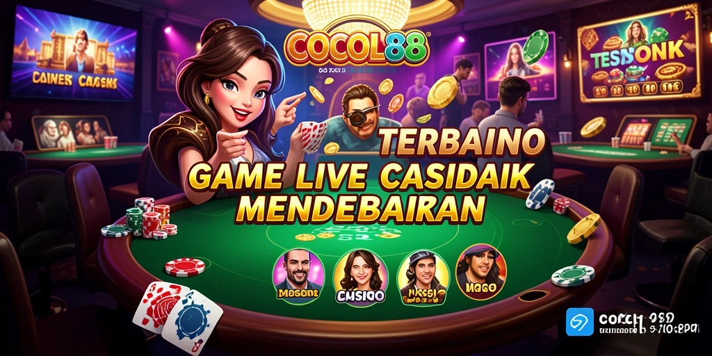 Screenshot COCOL88 menampilkan dealer langsung yang berinteraksi dengan pemain.