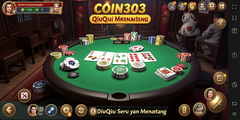 Screenshot gameplay QiuQiu COIN303 yang seru dan kompetitif.