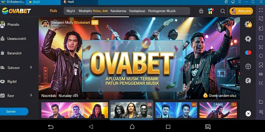Tampilan menarik dari gameplay aplikasi musik OVABET.