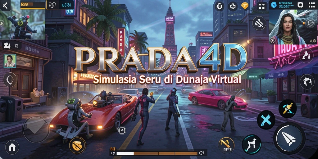 Screenshot utama PRADA4D menampilkan gameplay yang mendebarkan dan interaksi karakter.