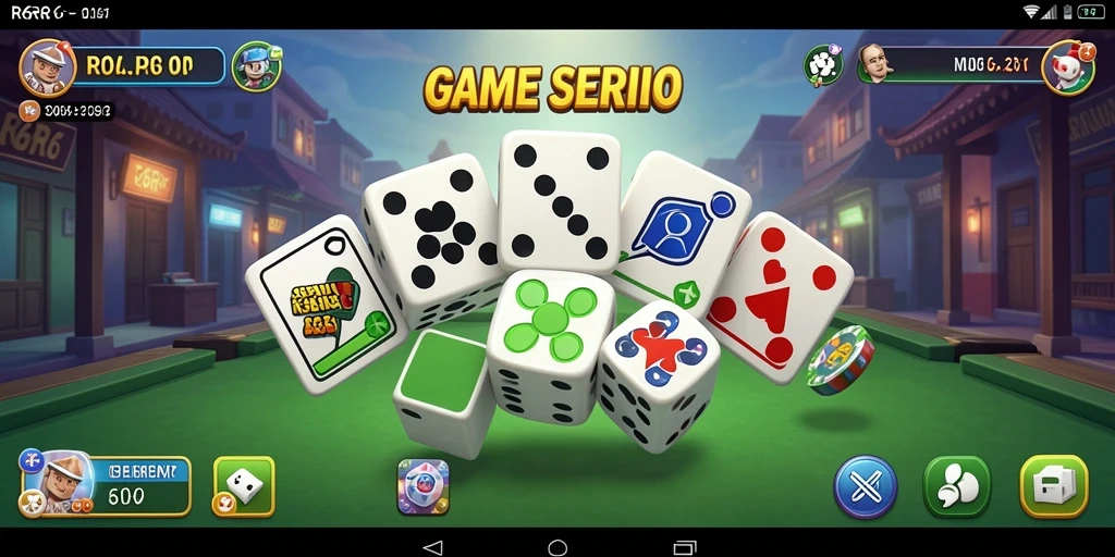 Screenshot utama R6R6 menampilkan aksi seru gameplay Domino.