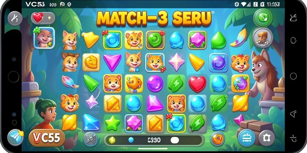 Tampilan gameplay seru di VC55, menyenangkan dan adiktif!